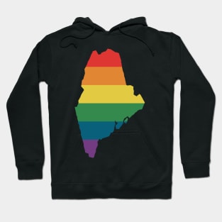 Maine State Rainbow Hoodie